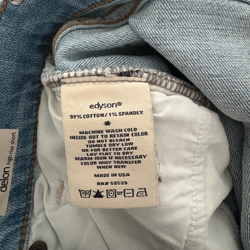 NWT Edyson Delon High Rise Jean Shorts - Picture 9 of 10